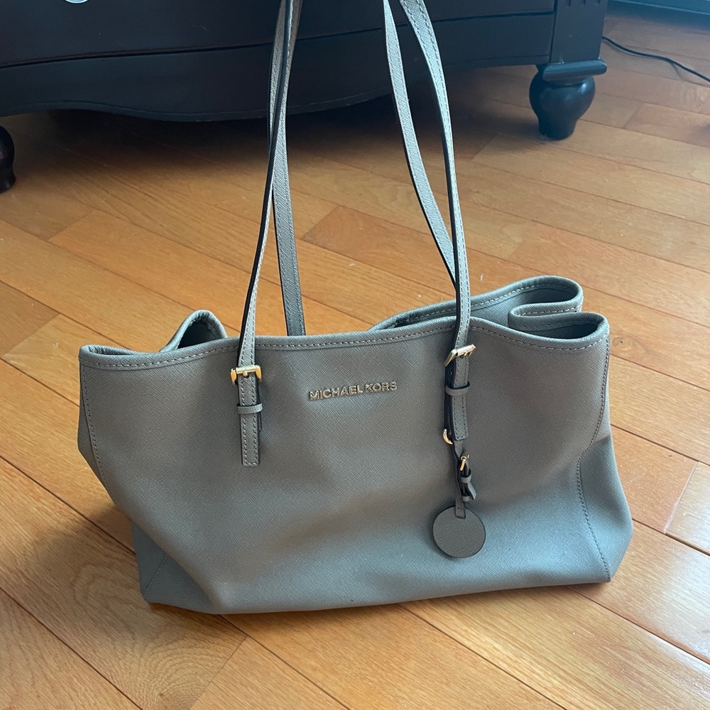 Michael Kors Jet Set Medium Tote Bag Taupe/Natural